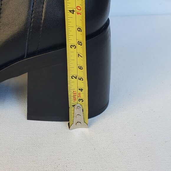 Steve Madden Phillie Womens Black Leather Block Heel Almond Toe Ankle Boot NWOB - Picture 11 of 14